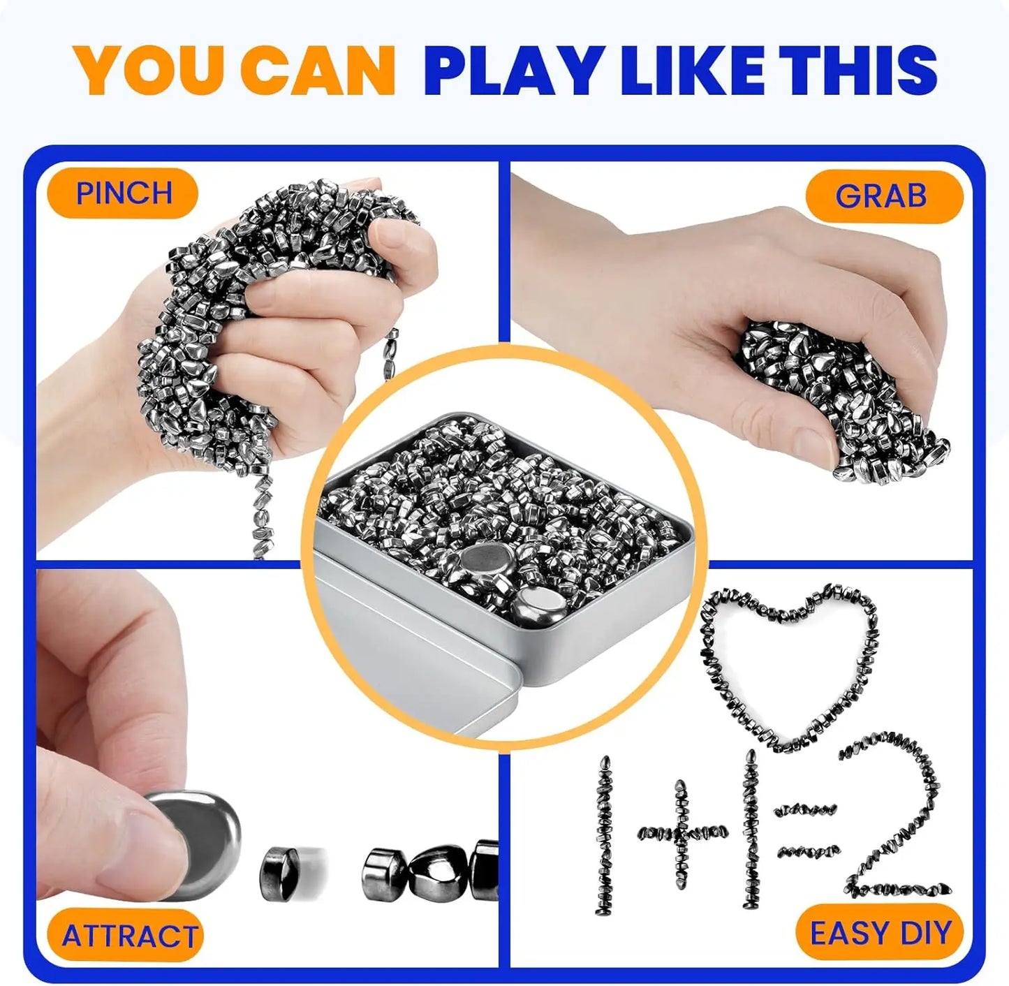 Magnet Stress Toys,Weak Magnetic Fidget Ferrite Putty Anxiety Anti Stress Relief Toys for Adults ADHD Autism EDC Fidgeting Toys
