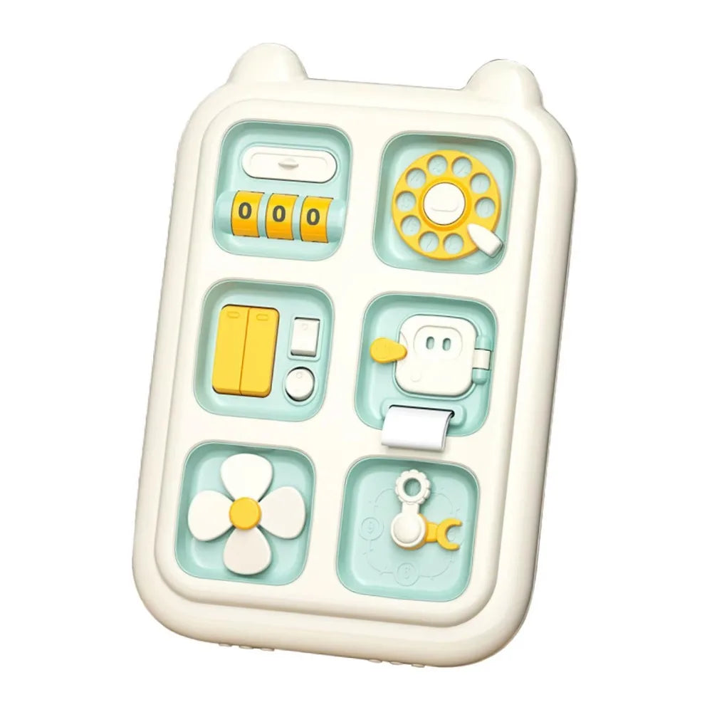 Plastic 6 in 1 Busy Board Interactive Puzzle Toy Multifunction Fidget Toys Learning DIY Sensory Early Education Toys