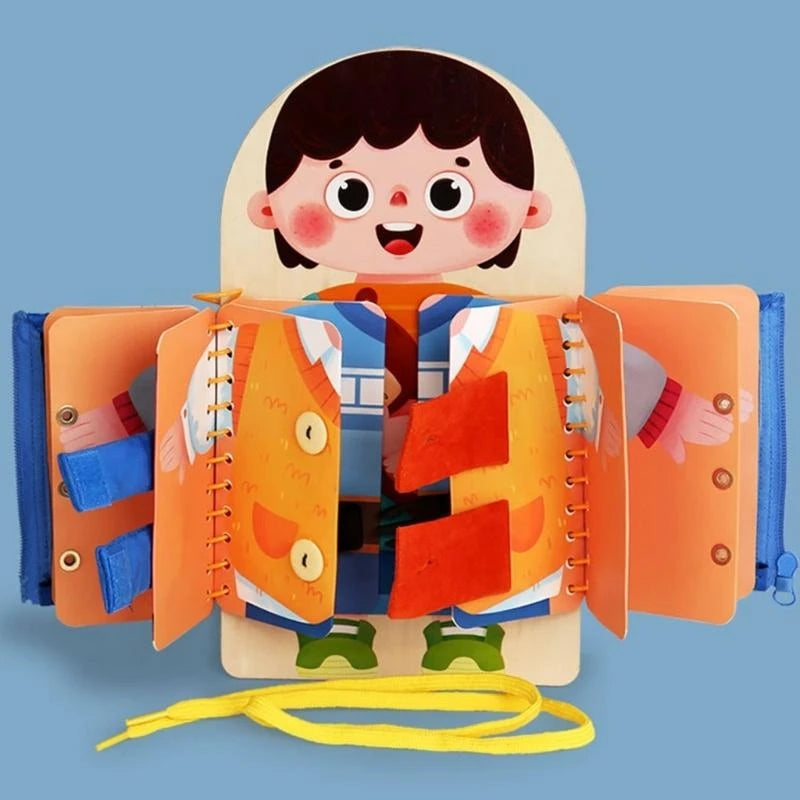652F Colorful Basic Life Skills Dress Up Toy Dressing Game Toy for Kids Educational Fine Motor Skills Toy Child Play Toy