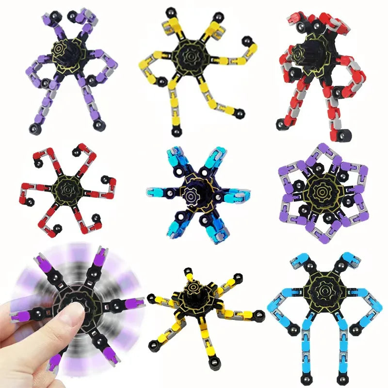 The Finger Spinner Toy Is Deformable To Relieve Stress Is Suitable For Children And Adults With Attention Deficit Autism