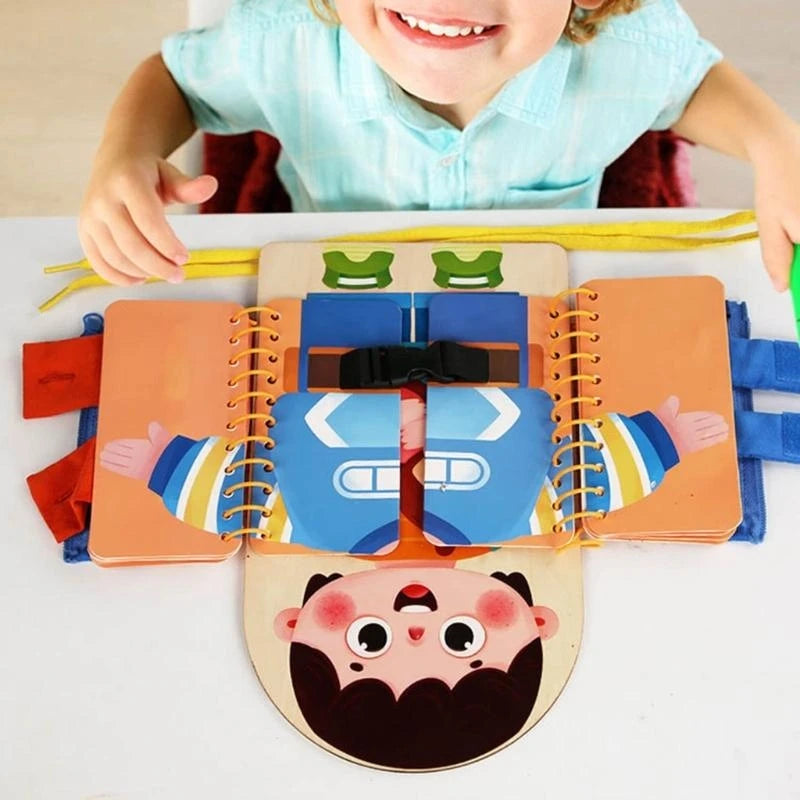 652F Colorful Basic Life Skills Dress Up Toy Dressing Game Toy for Kids Educational Fine Motor Skills Toy Child Play Toy