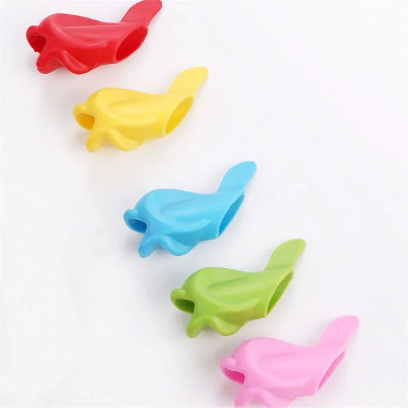 20pcs New Cute Silicone Fish Pencil case Children Student Writing Brace Pen Sleeve Stationery