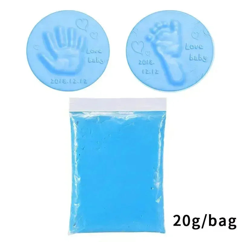 Baby Footprint Clay Infant Air Drying Soft Clay 3D Fingerprint Imprint Paw Kits Parent-child Inkpad DIY Toy Kid Souvenirs
