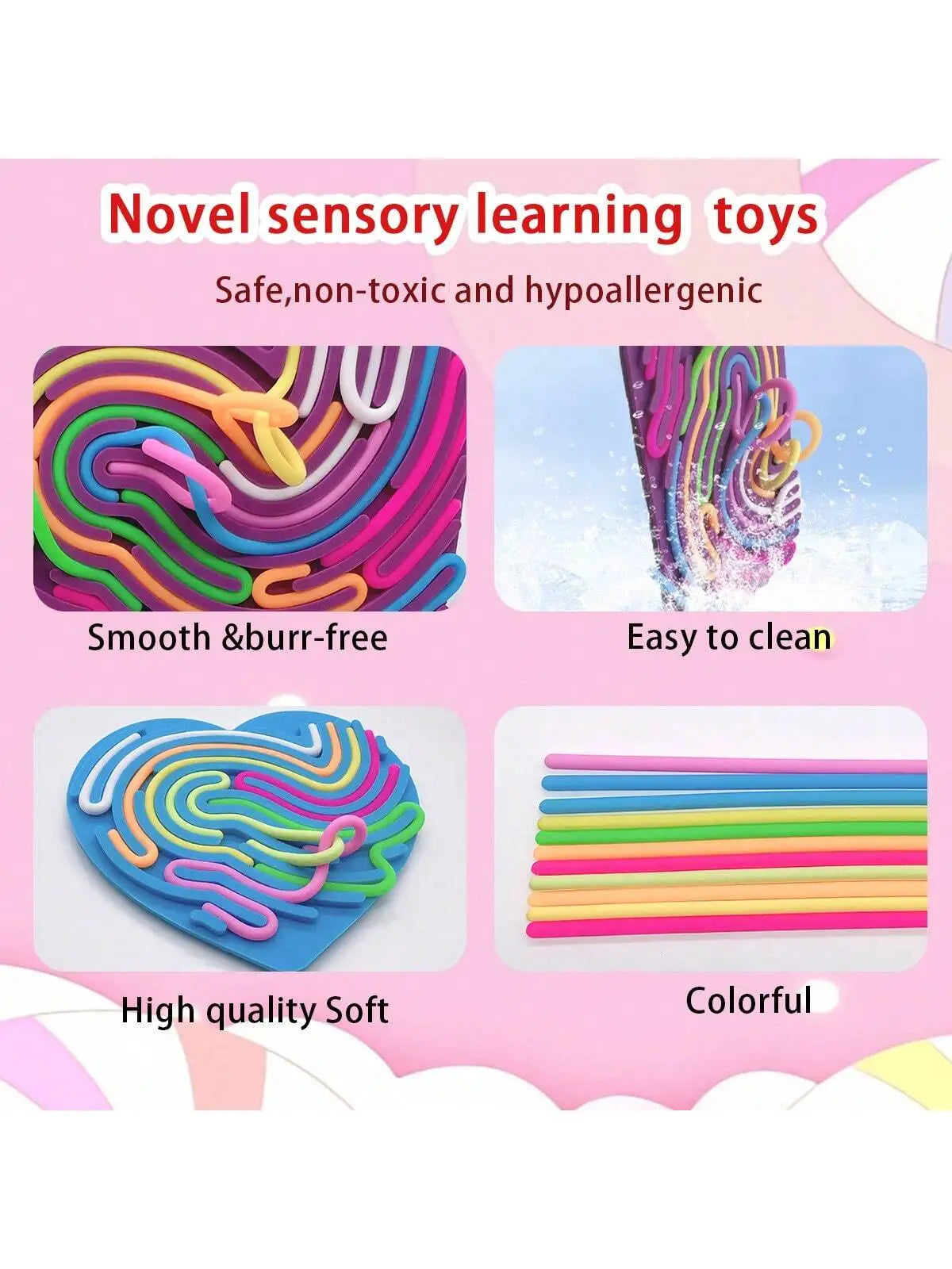 1Set Sensory Activity Board, Sensory Activity Board: Silicone Fidget Toy for Calming, Stress, Anxiety, ADHD & Autism