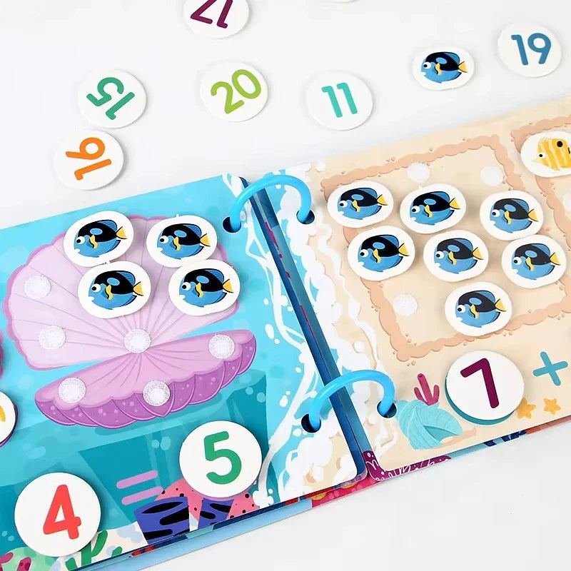 Montessori Baby Busy book My First Quiet Book Paste Early Learning Education Children Toy Matching Puzzles Game For Baby Gift