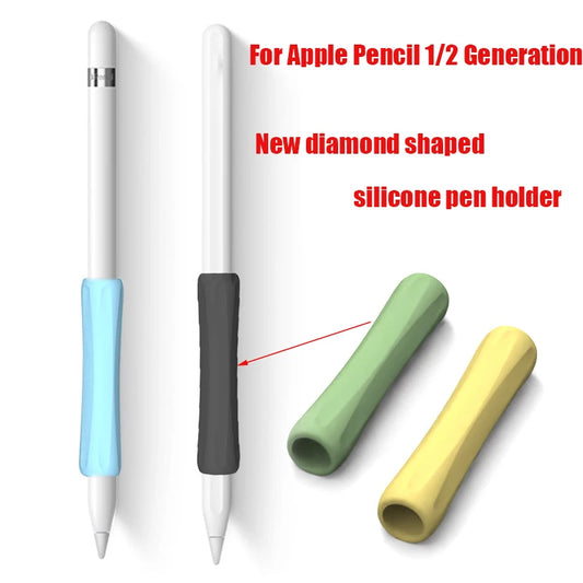 Stylus Cover Silicone For Apple Pencil 1 2 Touch Screen Pen Grip Case Shockproof Anti-Scratch Non-Slip Protective Sleeve Pencil
