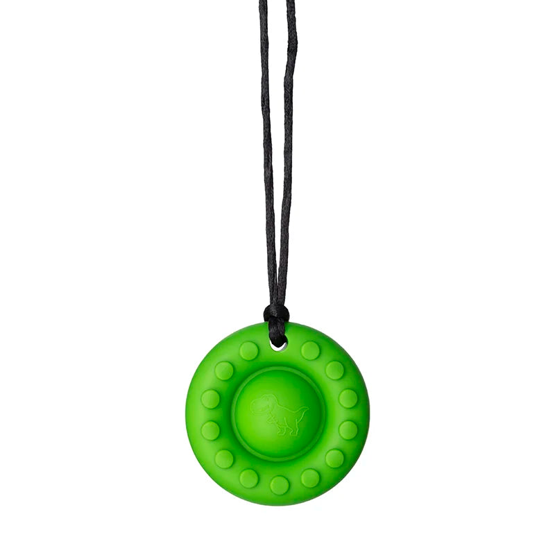 Silicone Teether Round Textured Chews for Baby Nursing Teething Toy Chewelry Sensory Chew Necklace Fidget Anxiety Autism