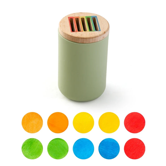 Montessori Wooden Toys Color Sorting Fine Motor Toys Shape Matching Sensory Toys Early Educational Puzzle Toys For Toddlers Gift