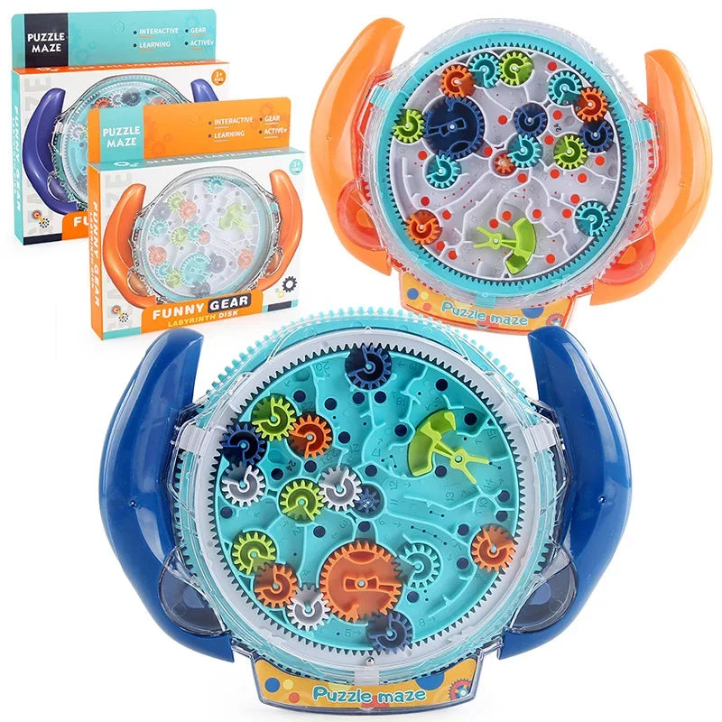 [Funny] Balanced Gear 3D Maze Ball Crossing Game Machine Focused puzzle creative toy kid's Educational Toys baby birthday gift