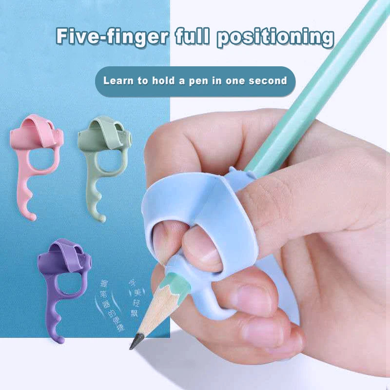 Children's Pencil Grips for Kids Handwriting Training Posture Correction Pen Holder Soft Silicone Beginner Homeschool Supplies