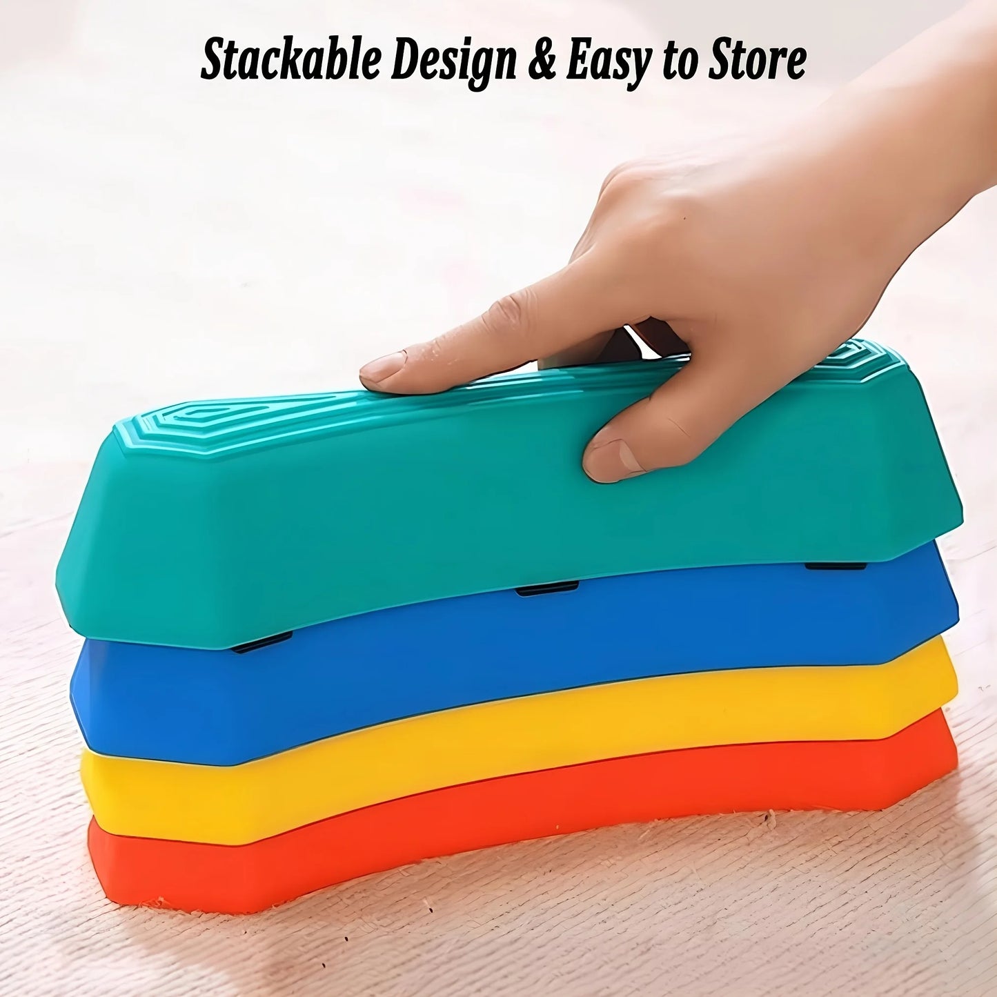 8pcs Kids Balance Stepping Stones Set Multicolor Plastic Balance Blocks for Coordination Gross Motor Skills Development