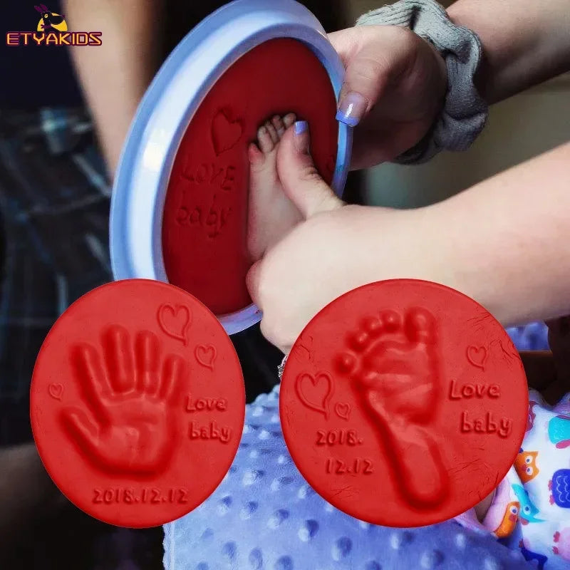 Baby Hand Footprint Makers Handprint Fingerprint Inkpad Casting DIY Clay Toys Care Air Drying for Kids Newborn Souvenir Gifts