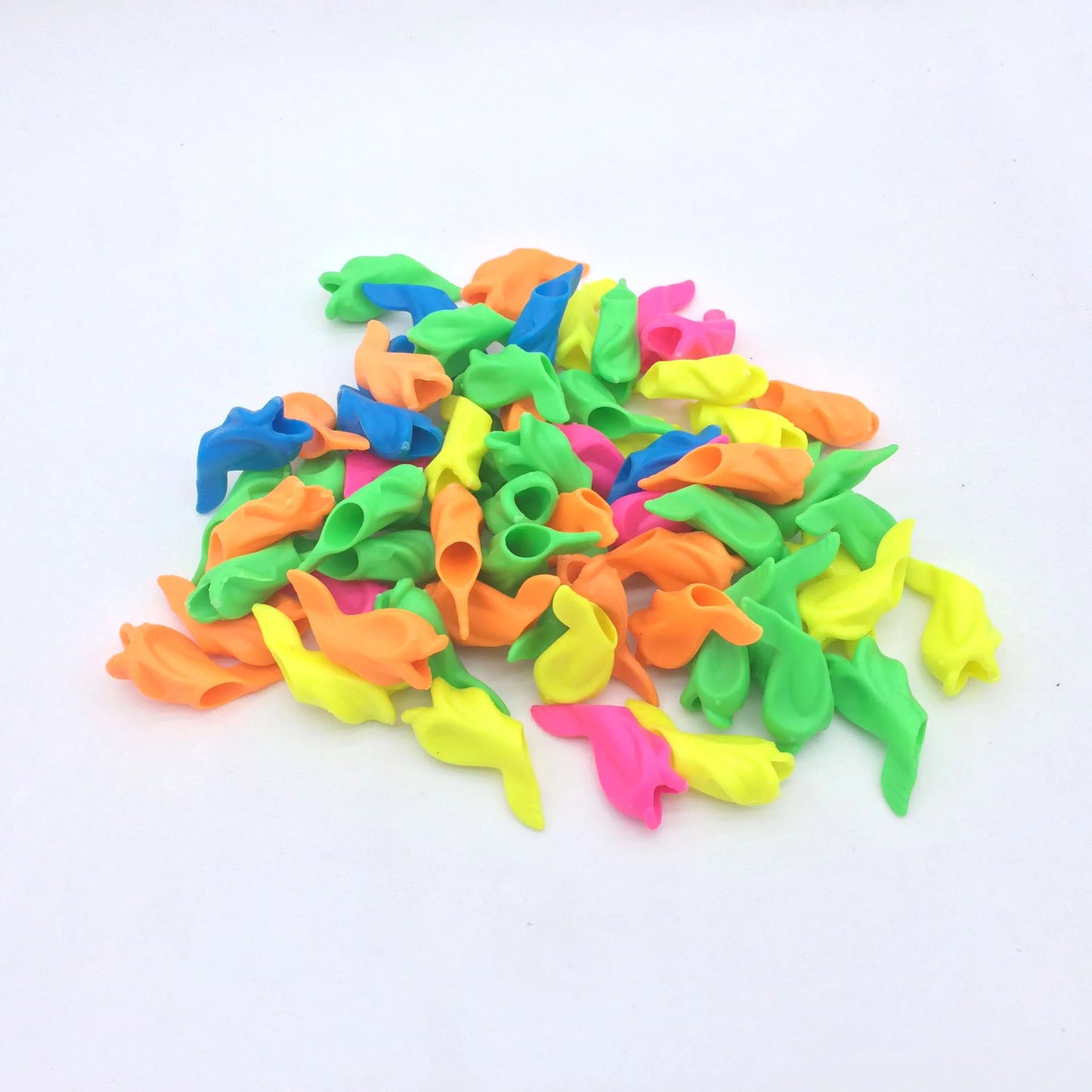20pcs New Cute Silicone Fish Pencil case Children Student Writing Brace Pen Sleeve Stationery