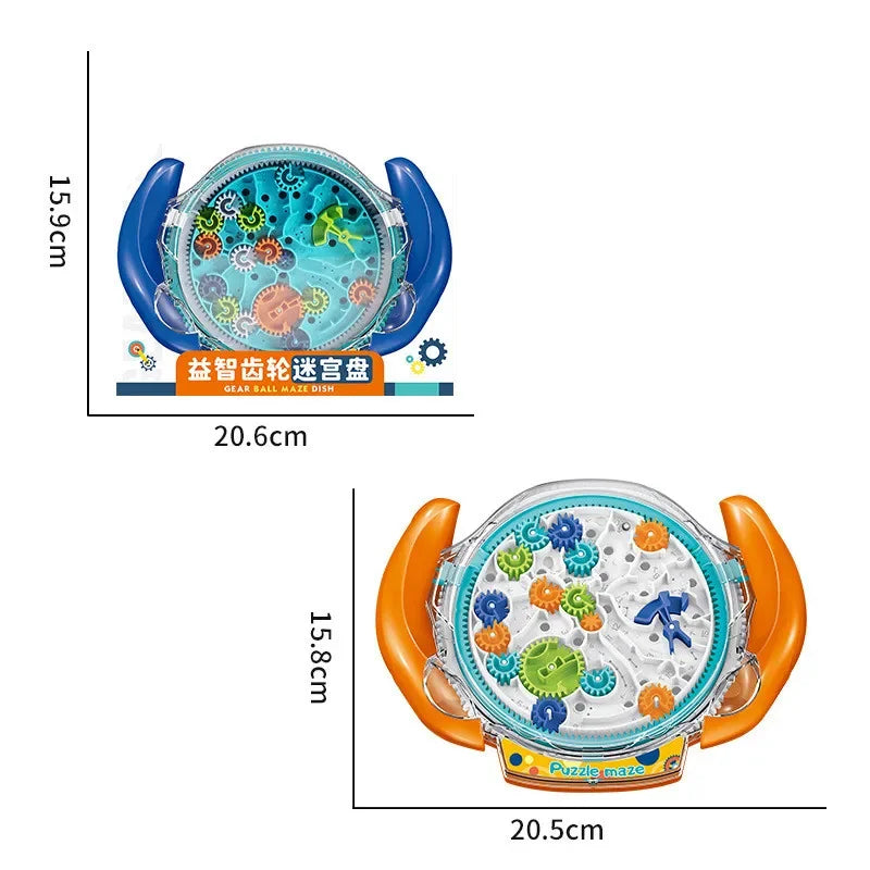 [Funny] Balanced Gear 3D Maze Ball Crossing Game Machine Focused puzzle creative toy kid's Educational Toys baby birthday gift