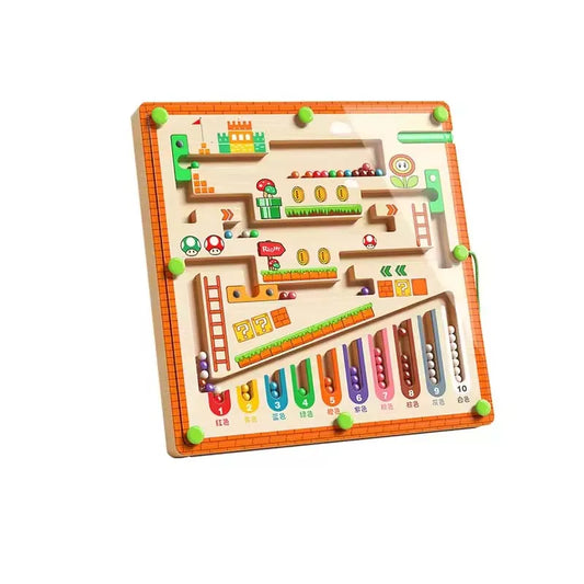 Magnetic Maze Ball Toy Focus Logic Training Game For 3-4 Year Olds Early Learning Educational Puzzle For Toddler Concentration