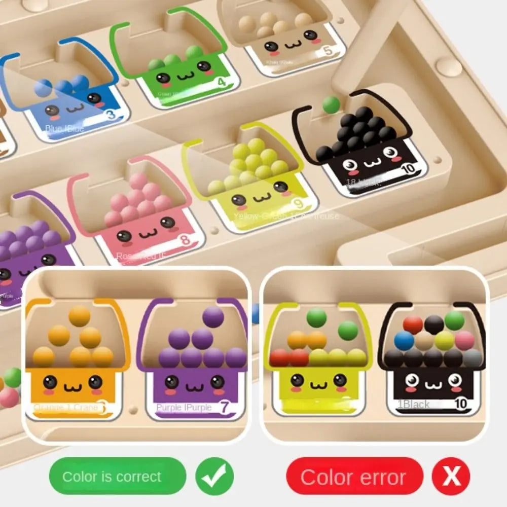 Wood Wooden Positioning Game Magnetic 2 in 1 Kid’s Concentration Training Toys Educational Montessori