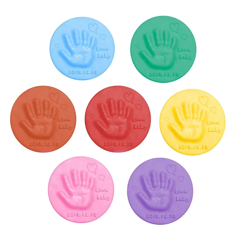 Baby Hand Footprint Makers Handprint Fingerprint Inkpad Casting DIY Clay Toys Care Air Drying for Kids Newborn Souvenir Gifts