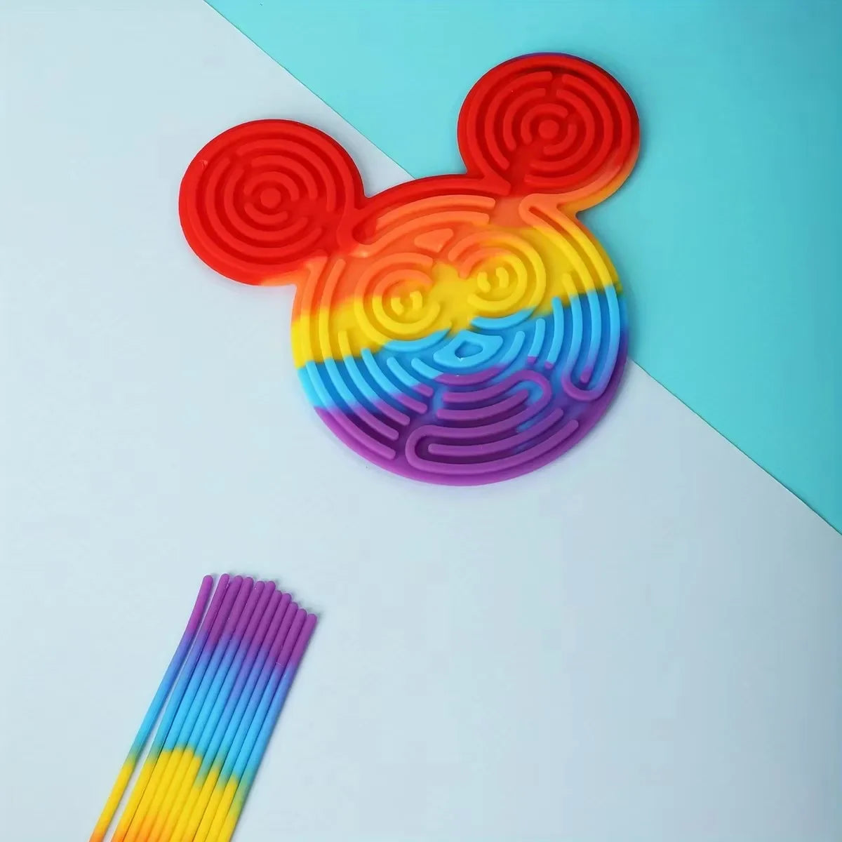 1Set Sensory Activity Board, Sensory Activity Board: Silicone Fidget Toy for Calming, Stress, Anxiety, ADHD & Autism