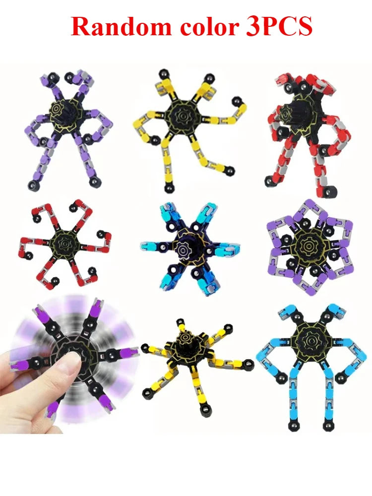 The Finger Spinner Toy Is Deformable To Relieve Stress Is Suitable For Children And Adults With Attention Deficit Autism