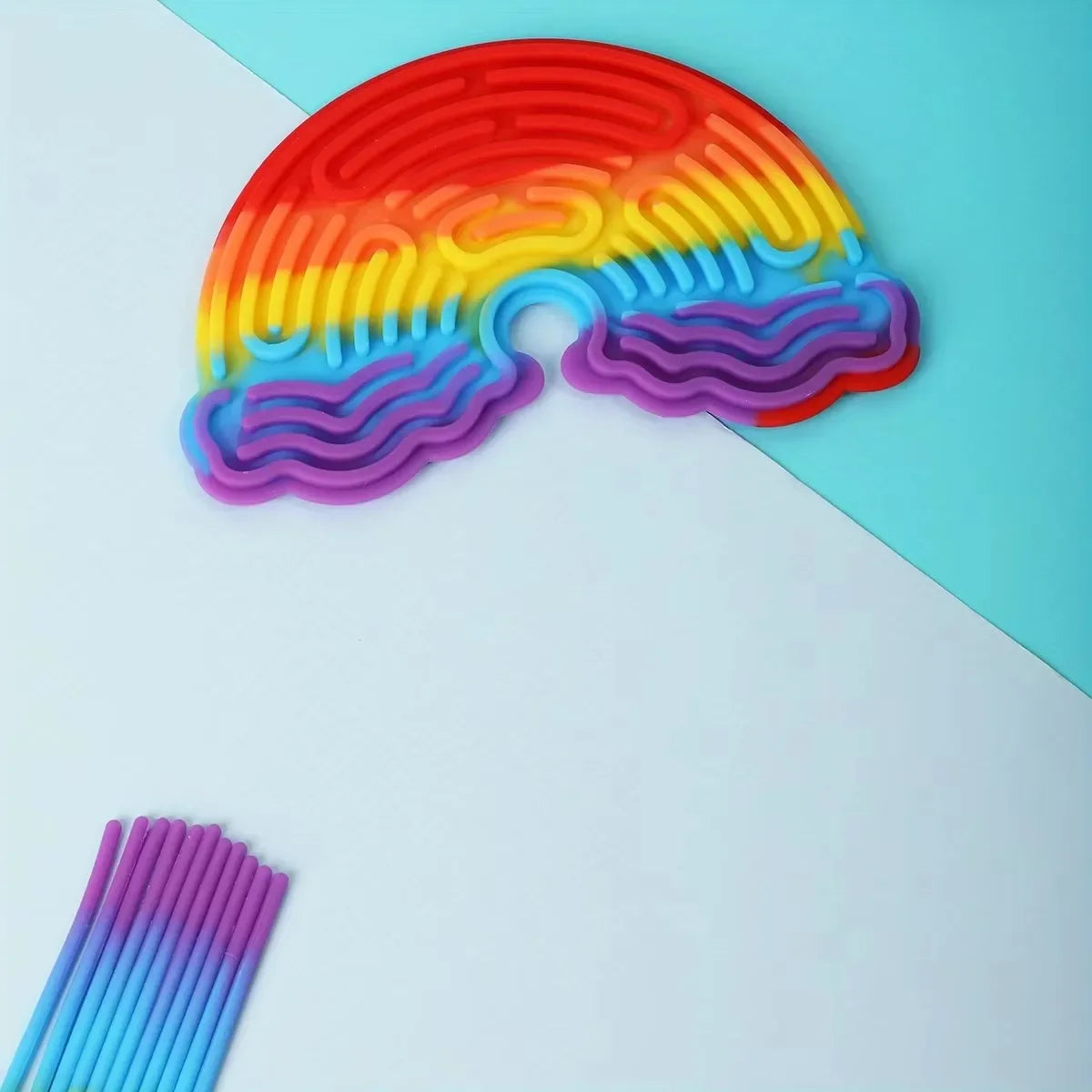 1Set Sensory Activity Board, Sensory Activity Board: Silicone Fidget Toy for Calming, Stress, Anxiety, ADHD & Autism