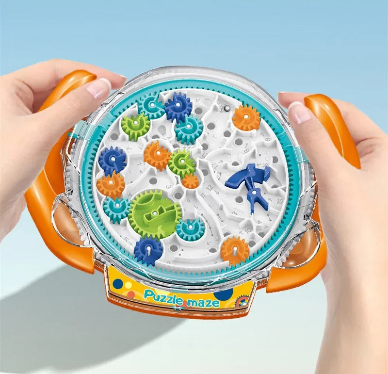 [Funny] Balanced Gear 3D Maze Ball Crossing Game Machine Focused puzzle creative toy kid's Educational Toys baby birthday gift
