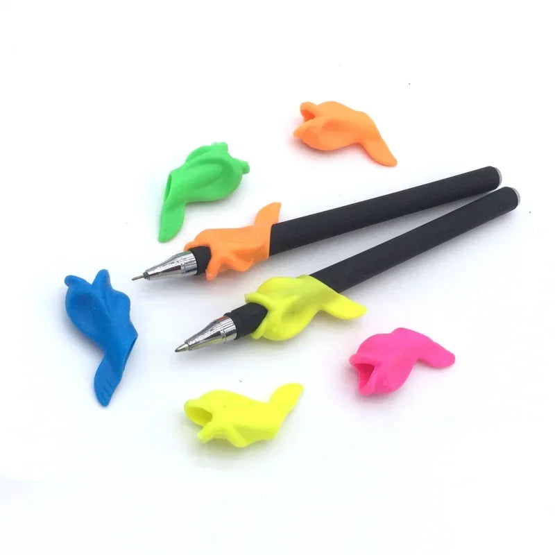 20pcs New Cute Silicone Fish Pencil case Children Student Writing Brace Pen Sleeve Stationery