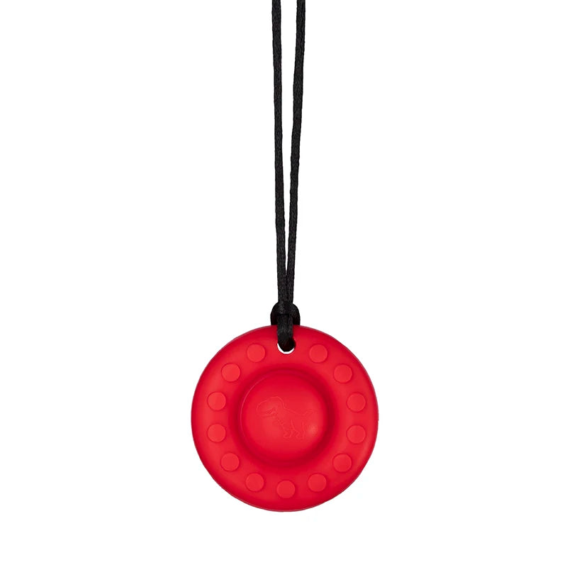 Silicone Teether Round Textured Chews for Baby Nursing Teething Toy Chewelry Sensory Chew Necklace Fidget Anxiety Autism