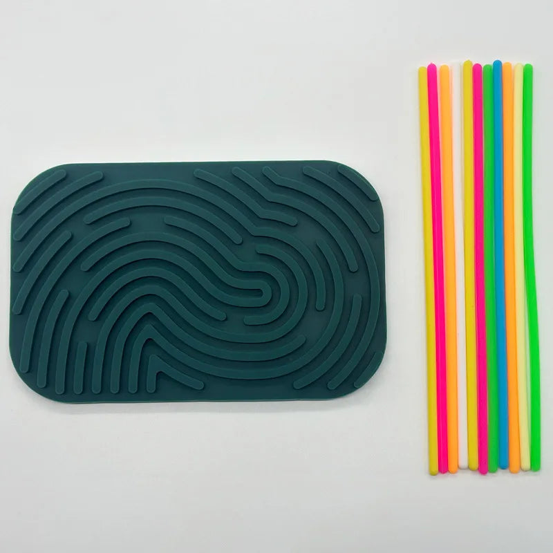 1Set Sensory Activity Board, Sensory Activity Board: Silicone Fidget Toy for Calming, Stress, Anxiety, ADHD & Autism