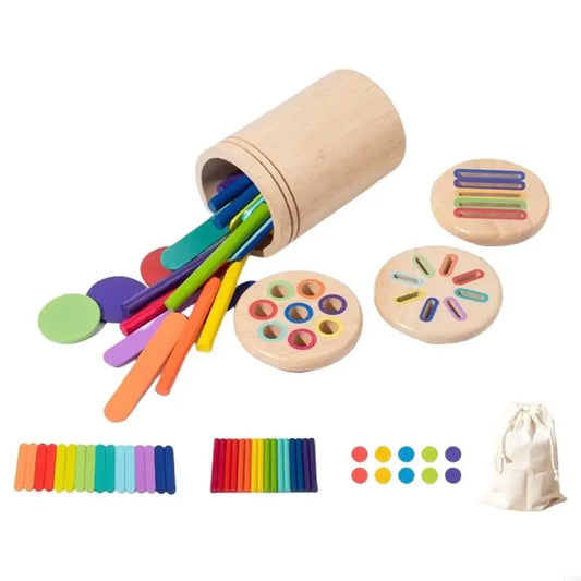 CORB Sensory Learning Color Sorting Tube Toy For Toddler Fine Motor Skill Exercise