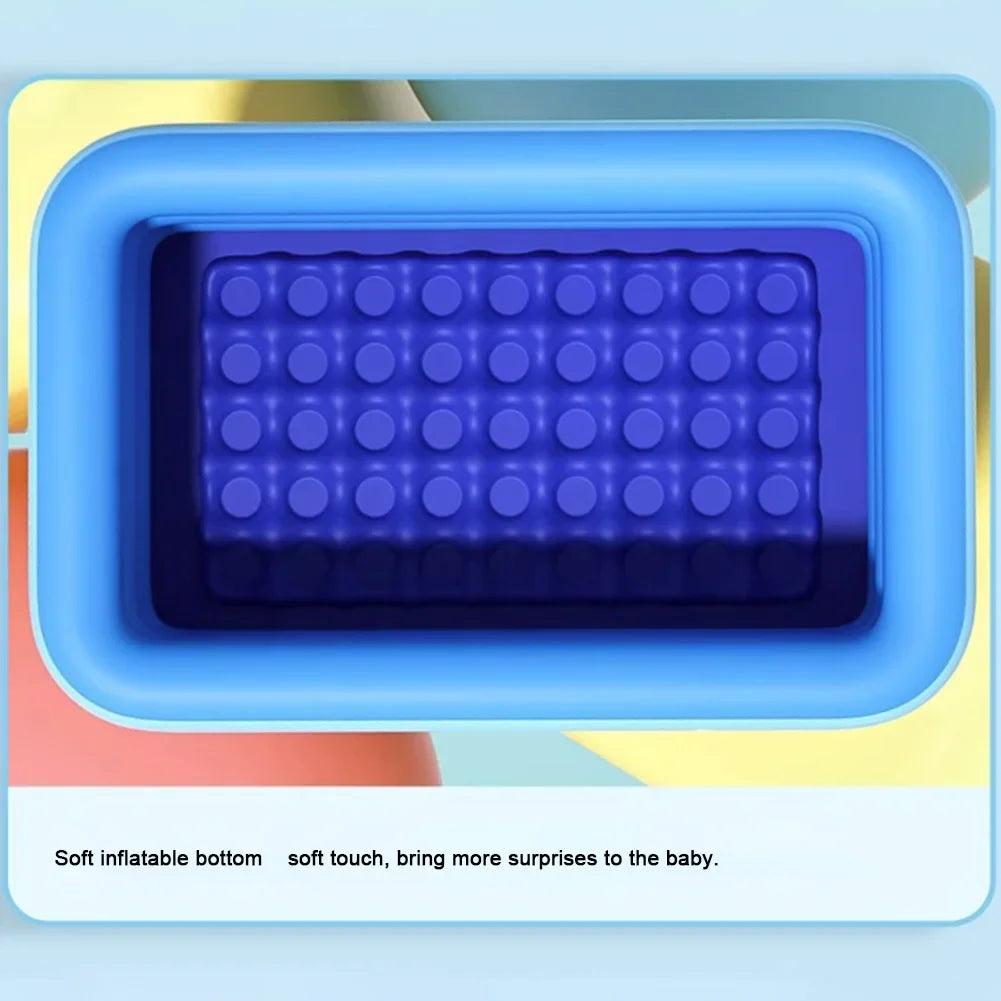 Inflatable Kids Swimming Pool PVC Framed Swimming Pool Cartoon Pattern Thickening Swimming Pool for Summer Outdoor Indoor