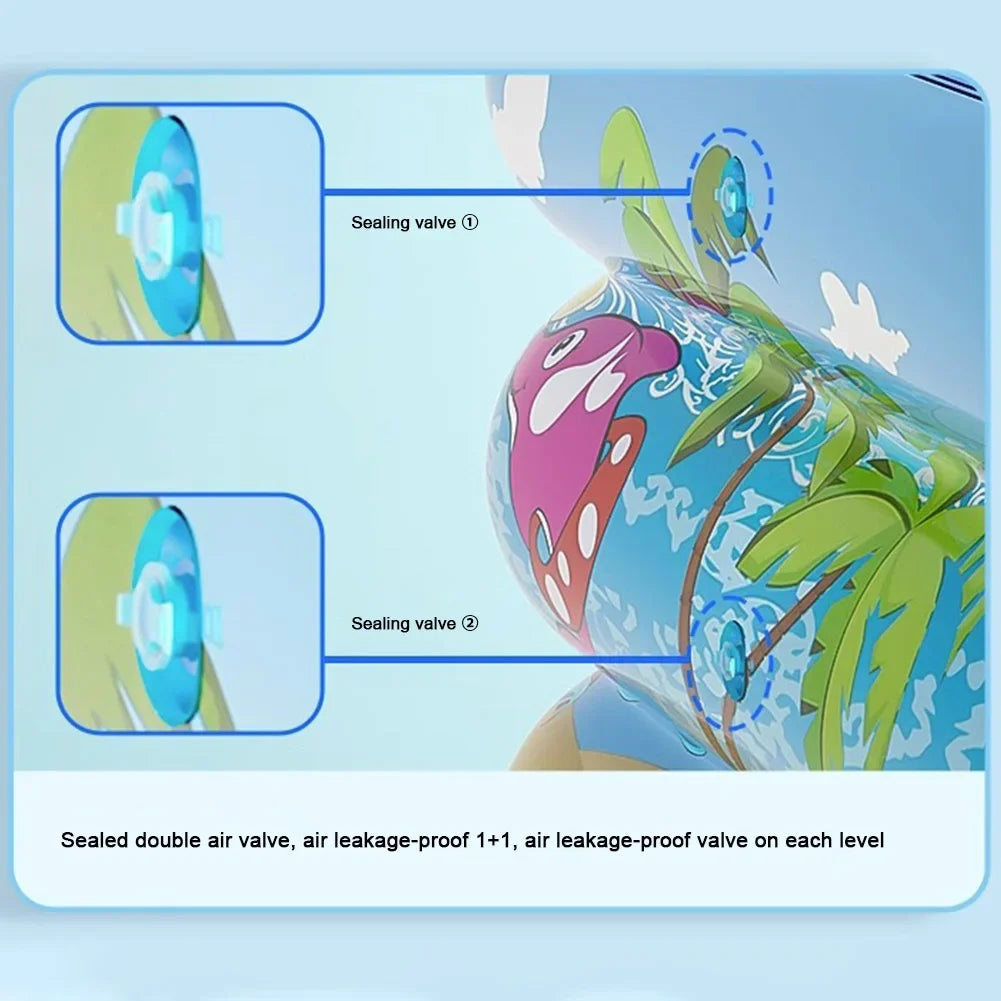 Inflatable Kids Swimming Pool PVC Framed Swimming Pool Cartoon Pattern Thickening Swimming Pool for Summer Outdoor Indoor