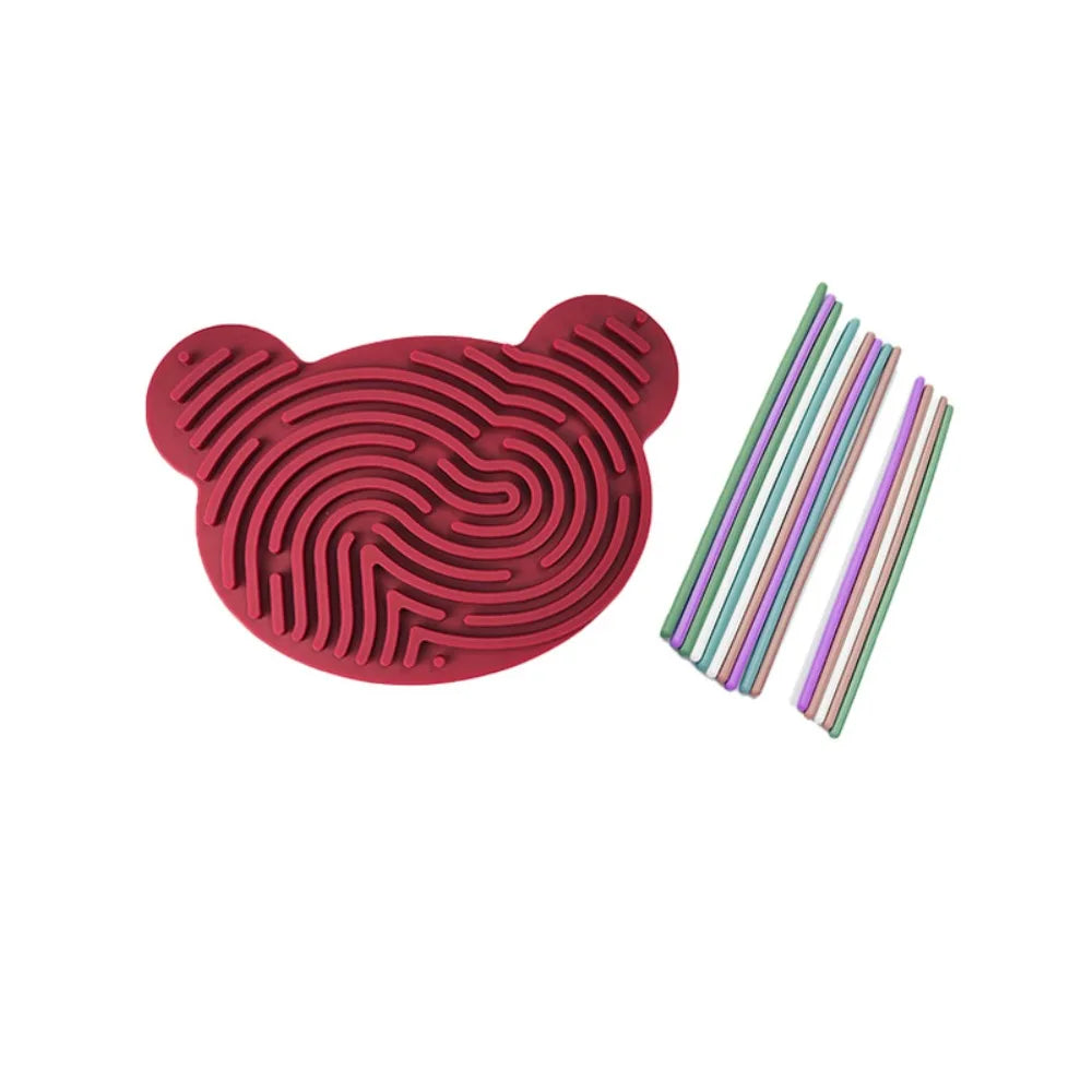 Double Sided Sensory Activity Board Fun Play Anxiety Relief Silicone Fidget Toy Fine Motor Skills Busy Board ADHD & Autism
