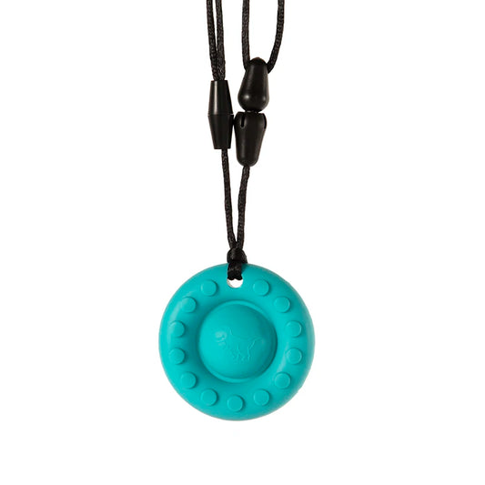Silicone Teether Round Textured Chews for Baby Nursing Teething Toy Chewelry Sensory Chew Necklace Fidget Anxiety Autism