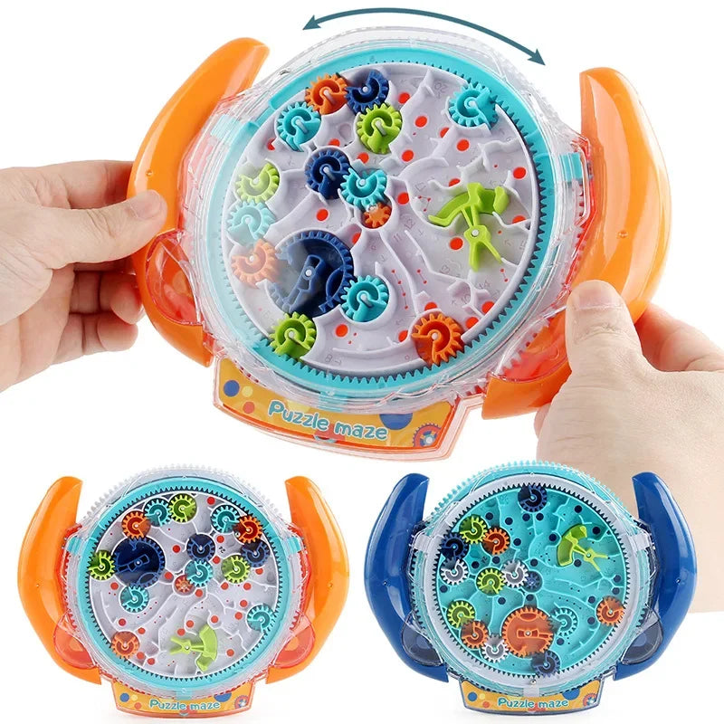 [Funny] Balanced Gear 3D Maze Ball Crossing Game Machine Focused puzzle creative toy kid's Educational Toys baby birthday gift