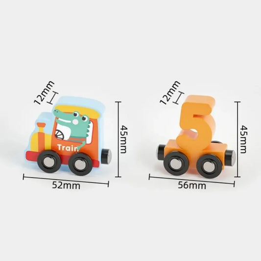 Magnetic Number Train Toys Montessori Wooden Toy Little Number Train Model Colorful Learning Car Children's Educational Toys